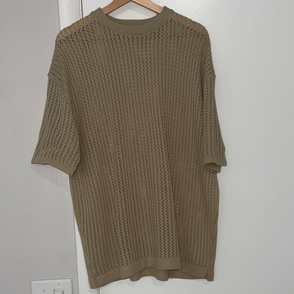Men's Tan Knitted shirt